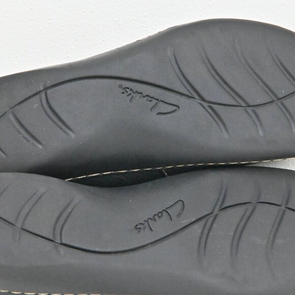 Clarks Collection Leather Button Slip On Button Comfort Black Loafers US9.5 UK7 - Picture 16 of 16